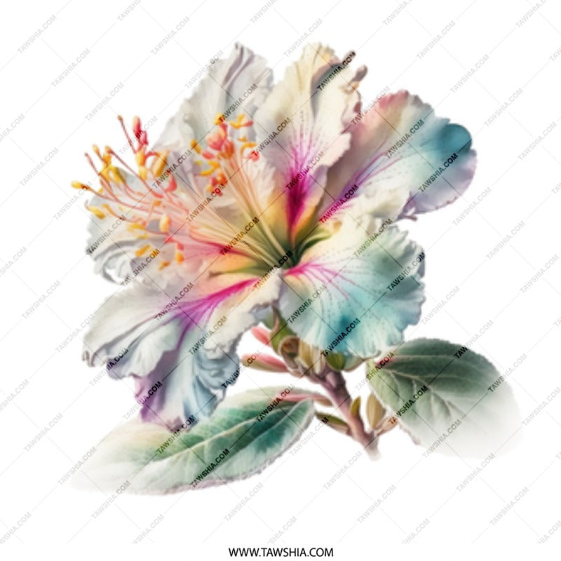 White Hibiscus Flower Mug, Floral Art Coffee Cup, Watercolor Botanical Mug, Colorful Blossom Tea Mug, Unique Flower Gift, Art Lover Gift - Tawshia
