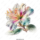 White Hibiscus Flower Mug, Floral Art Coffee Cup, Watercolor Botanical Mug, Colorful Blossom Tea Mug, Unique Flower Gift, Art Lover Gift - Tawshia