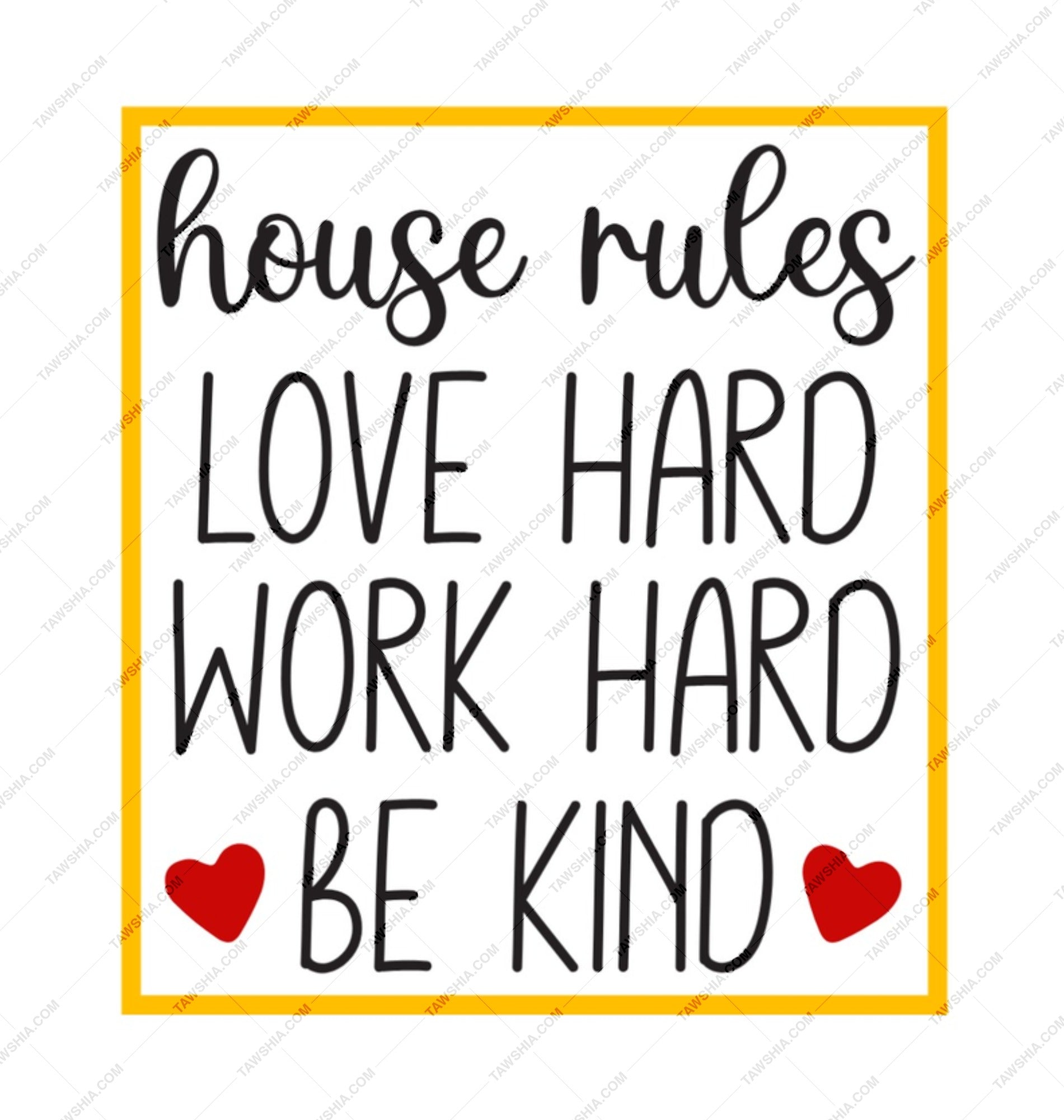 House Rules Mug, Love Hard Work Hard Be Kind Coffee Mug, Inspirational Mug, Home Decor Mug, Positive Affirmation Mug, Cute Mug - Tawshia