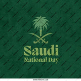 Saudi National Day Pocket Mirror, Palm Tree Swords, Celebration Gift, Travel Size Mirror, Makeup Mirror, Purse Mirror, Compact Mirror - Tawshia