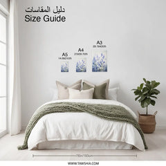 Floral Photographic Print, Blue Flowers Wall Art, Modern Flower Decor, Botanical Photography, Home Decor, Gift Idea - Tawshia