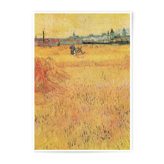 Wheatfield near Auvers Photographic Print, Vincent van Gogh Art, Landscape Fine Art, Famous Painting Reproduction, Wall Decor - Tawshia