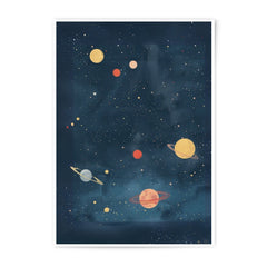 Galaxy Planets Photographic Print, Space Art Print, Celestial Wall Decor, Kids Room Art, Nursery Print, Stars Outer Space - Tawshia