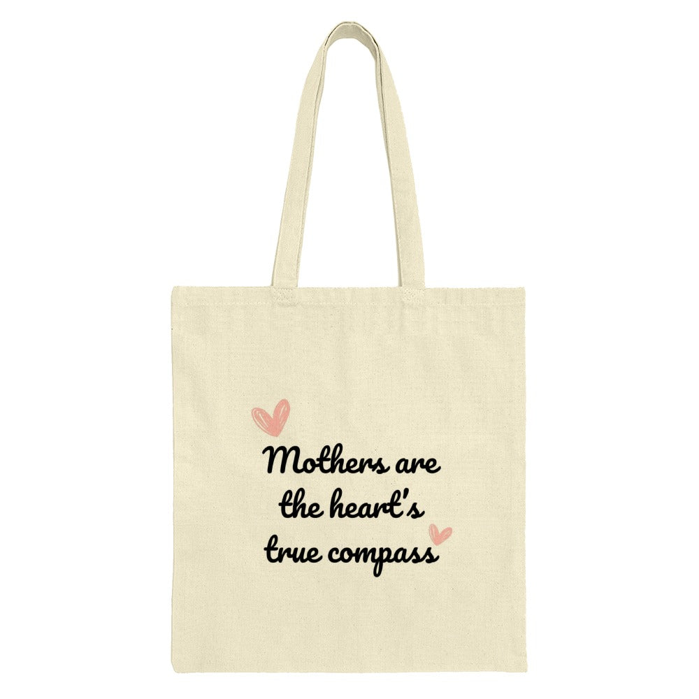 Mothers True Compass Tote Bag, Mom Heart Gift, Cute Mothers Day Bag, Everyday Carryall Tote, Mom Appreciation Gift Idea - Tawshia