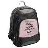 Mothers Day Backpack, Mom Quote Backpack, Mothers World Backpack, Gift for Mom, Mothers Day Gift, Heart Backpack - Tawshia