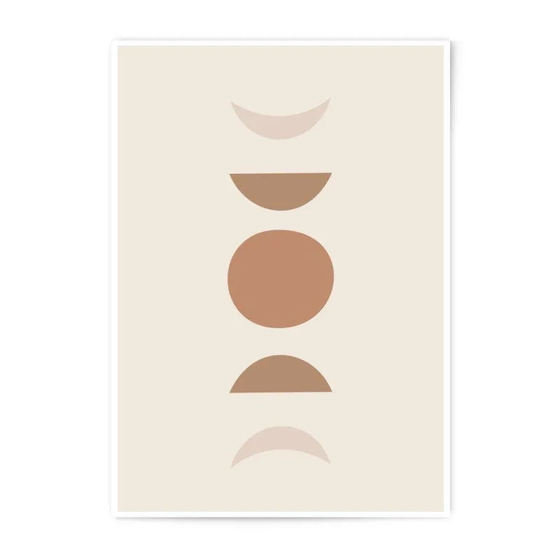 Moon Phases Photographic Print, Boho Wall Art, Celestial Home Decor, Minimalist Art Print, Modern Wall Decor, Lunar Cycle Art - Tawshia