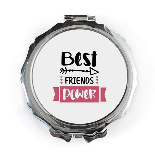 Best Friends Power Pocket Mirror, Friendship Gift, Travel Mirror, Compact Mirror, Bestie Present, Friend Birthday Gift - Tawshia