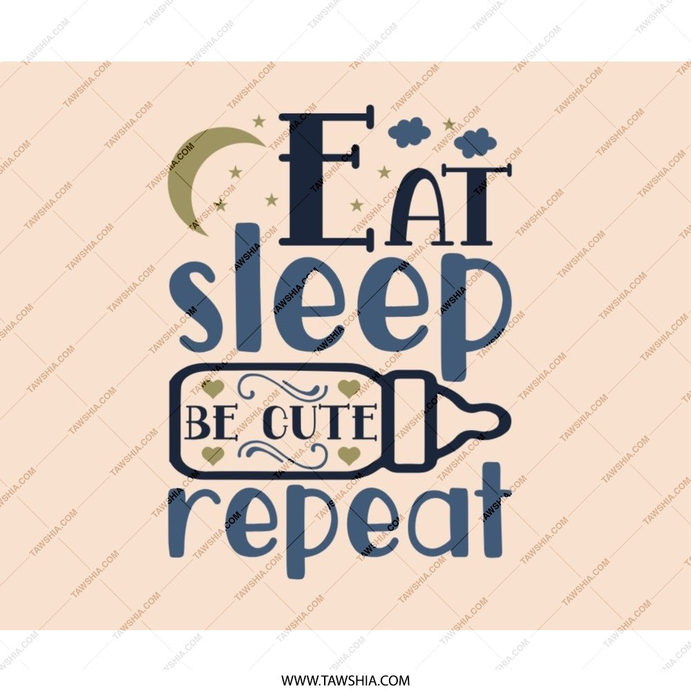 Eat Sleep Be Cute Repeat Mouse Pad, Baby Gift, New Parent Gift, Baby Shower Gift, Nursery Decor, Cute Mousepad, Office Desk Accessories - Tawshia