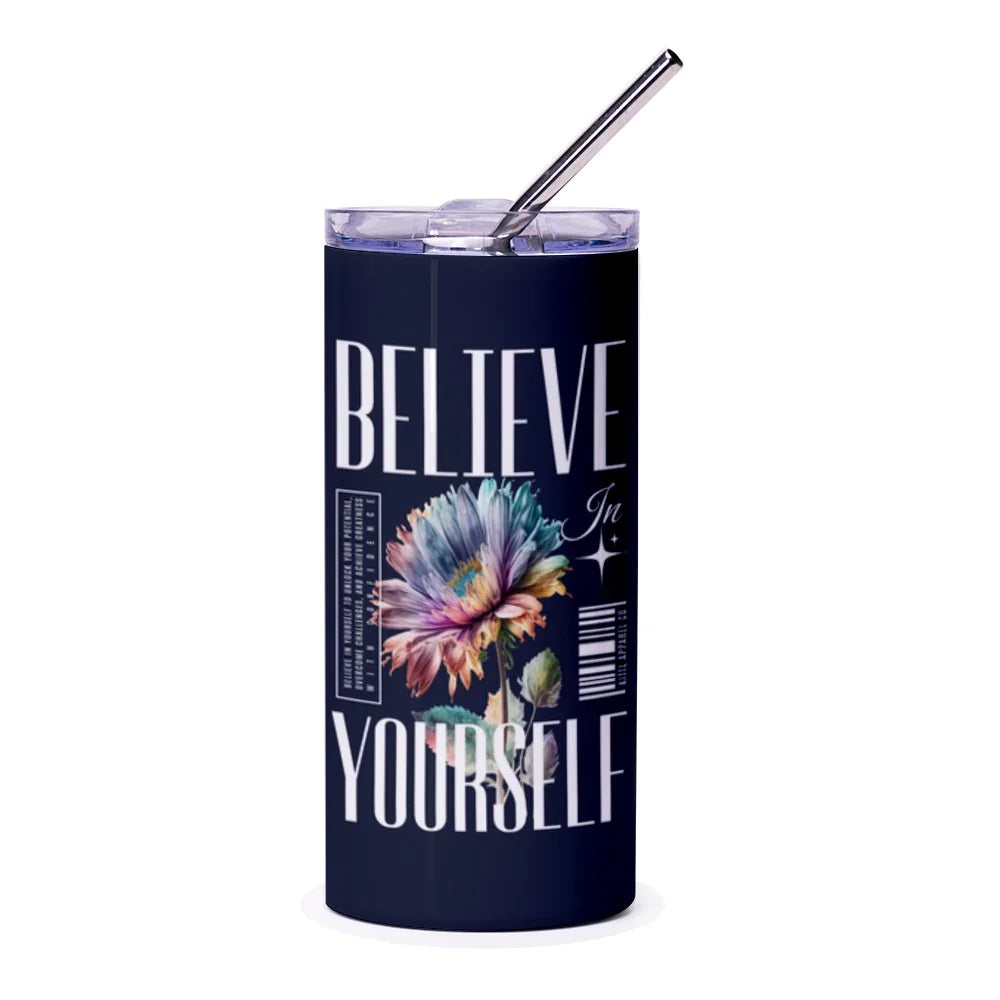 Believe In Yourself Floral Design Tumbler product