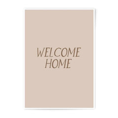Welcome Home Photographic Print, Modern Wall Art, Beige Minimalist Home Decor, Housewarming Gift, Neutral Aesthetic, Stylish Home Art - Tawshia