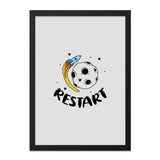Restart Wall Art, Rocket Wall Decor, Space Wall Print, Inspirational Quote, Kids Room Art, Outer Space Theme, Playroom Decor - Tawshia