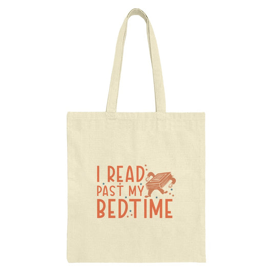 I Read Past My Bedtime Tote Bag, Funny Book Lover Gift, Reading Tote, Bookworm Present, Cute Library Bag, Gift for Reader, Unique Design - Tawshia
