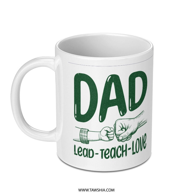 Dad Lead Teach Love Graphic on Coffee Mug product