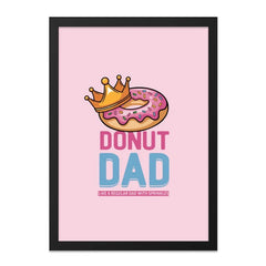 Donut Dad Wall Art, Funny Dad Print, Sprinkle Dad Gift, Cartoon Food Art, Pink Wall Decor, Father's Day Gift Idea, New Dad Present - Tawshia