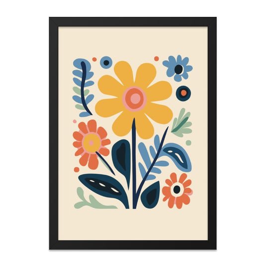 Floral Wall Art, Modern Flower Print, Botanical Illustration, Colorful Home Decor, Abstract Floral Art, Vibrant Flower Wall Decor - Tawshia