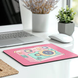 Vintage Camera Design Pink Mouse Pad product type