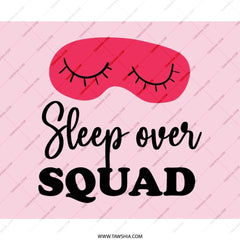 Sleepover Squad Mouse Pad, Girl Squad Gift, Pajama Party, Fun Office Decor, Trendy Workstation, Pink Aesthetic, Gift for Her, Cute Desk Mat - Tawshia