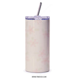 Floral Tumbler, Cookie Flower Tumbler, Baked Good Tumbler, Cherry Blossom Tumbler, Pretty Tumbler, Gift Tumbler, Heart Tumbler, Valentines - Tawshia