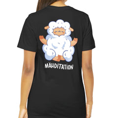 Cute Cartoon Meditating Sheep Design T-Shirt product