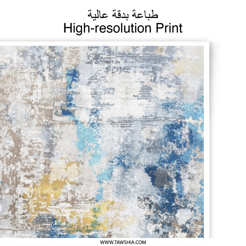 Abstract Art Photographic Print, Blue Gold Texture, Wall Decor, Modern Art, Home Decor, Stylish Print, Trending Now, Unique Gift Idea - Tawshia
