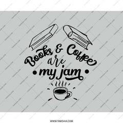 Books and Coffee Mouse Pad, My Jam Mousepad, Book Lover Gift, Coffee Lover Gift, Study Accessories, Office Decor, Desk Accessories - Tawshia