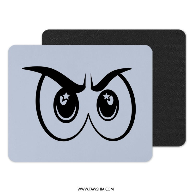 Cartoon Eyes Mouse Pad, Funny Mousepad, Cute Desk Accessories, Unique Office Decor, Gift for Gamers, Computer Accessory, Desk Mat - Tawshia