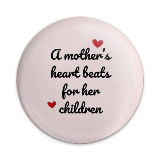 Mother's Heart Pinback Button, Mom Love Button Badge, Mother's Day Gift, Gift For Mom, Heartbeat Button, Children Love Pin - Tawshia