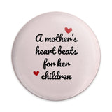 Mother's Heart Pinback Button, Mom Love Button Badge, Mother's Day Gift, Gift For Mom, Heartbeat Button, Children Love Pin - Tawshia