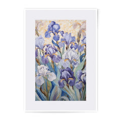 Floral Photographic Print, Iris Flower Wall Art, Botanical Home Decor, Purple Blue Flowers, Nature Photography, Flower Print, Art Print - Tawshia