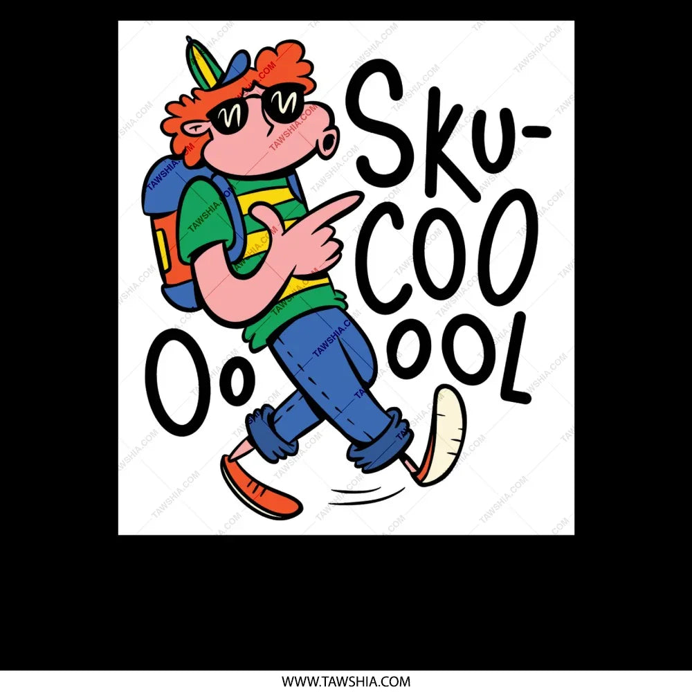 Stylish Walking Cartoon Character Print product type