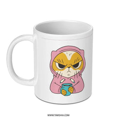 Grumpy Cat with Coffee Mug Funny Ceramic Mug product