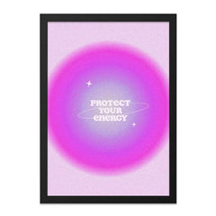 Protect Your Energy Wall Art, Aura Gradient Print, Positive Vibes Decor, Spiritual Home Decor, Motivational Wall Decor - Tawshia