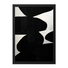 Abstract Black and White Wall Art, Modern Shapes Art Print, Minimalist Home Decor, Contemporary Artwork, Unique Wall Decor - Tawshia