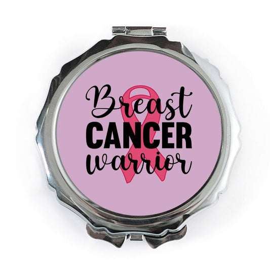 Breast Cancer Warrior Pocket Mirror, Pink Ribbon, Awareness Gift, Support Survivor, Motivational Pocket Mirror, Inspirational - Tawshia