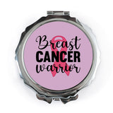 Breast Cancer Warrior Pocket Mirror, Pink Ribbon, Awareness Gift, Support Survivor, Motivational Pocket Mirror, Inspirational - Tawshia