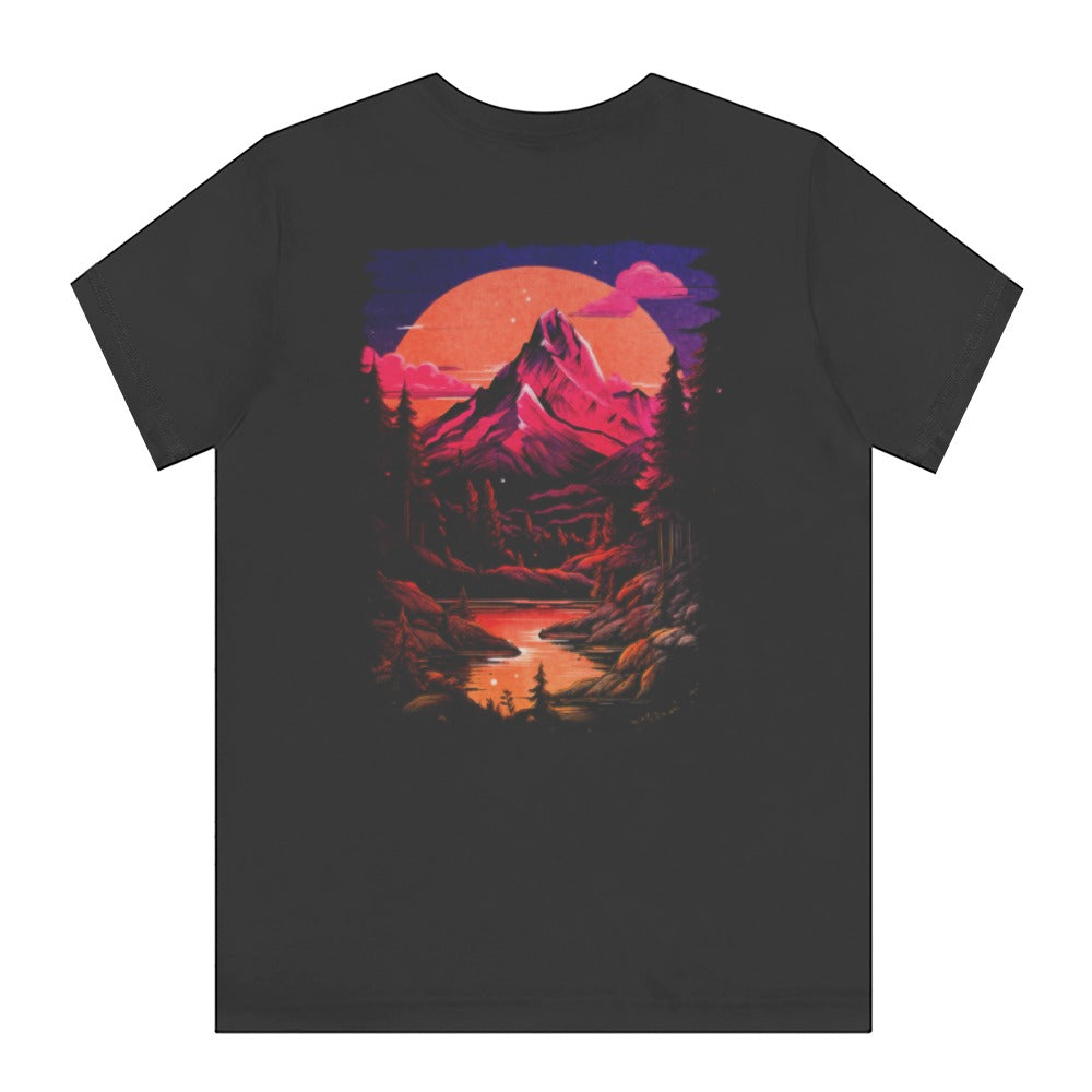Vibrant Sunset Mountain Scene Graphic T-Shirt product type