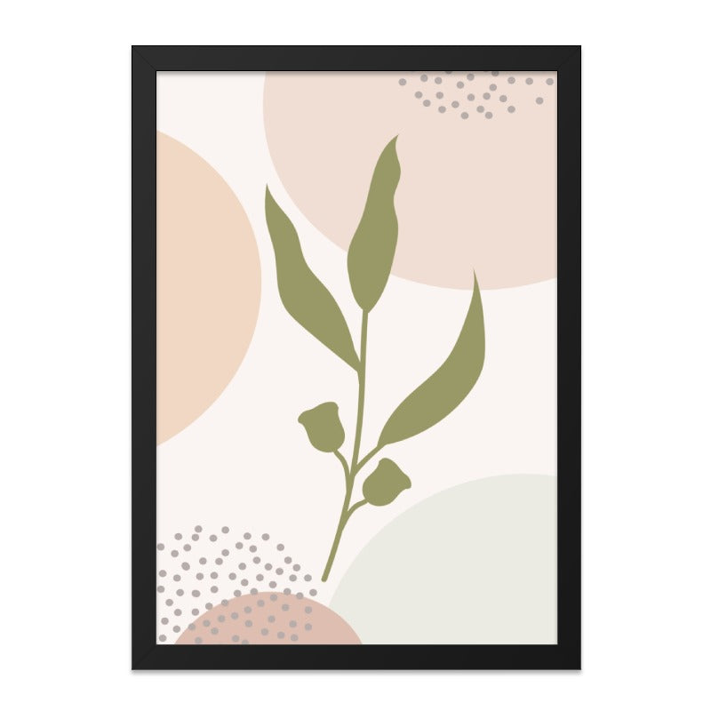 Botanical Wall Art Print, Minimalist Leaves Art, Abstract Plant Decor, Modern Home Wall Decor, Floral Wall Art - Tawshia