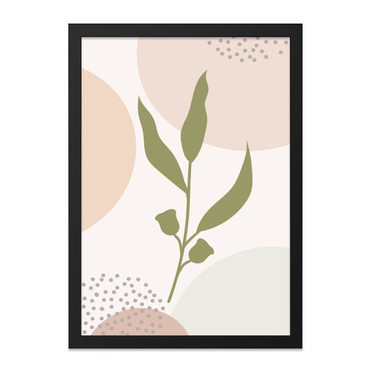 Botanical Wall Art Print, Minimalist Leaves Art, Abstract Plant Decor, Modern Home Wall Decor, Floral Wall Art - Tawshia