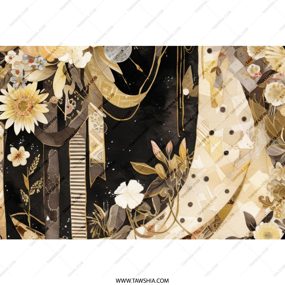 Floral Tumbler, Abstract Art Tumbler, Artistic Tumbler, Black Tumbler, Flower Tumbler, Modern Design Tumbler, Unique Tumbler, Gift For Her - Tawshia