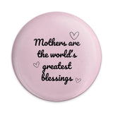 Mothers Day Pinback Button, Greatest Blessings Button, Mom Appreciation Pin, Heart Button, Cute Pink Button, Gift For Mom, Mothers Day Gift - Tawshia