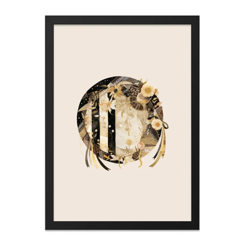 Elegant Floral Wall Art, Circle Design Print, Abstract Flower Artwork, Modern Home Decor, Unique Wall Art Design - Tawshia