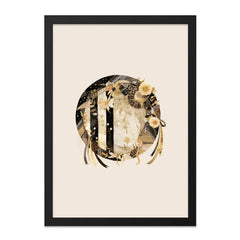 Elegant Floral Wall Art, Circle Design Print, Abstract Flower Artwork, Modern Home Decor, Unique Wall Art Design - Tawshia