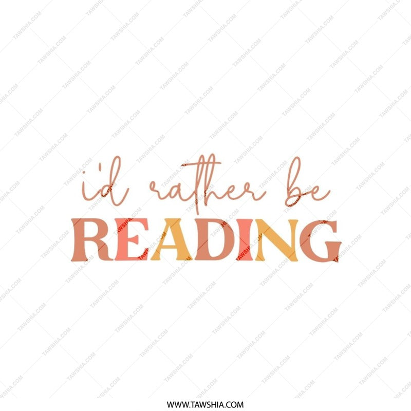 I'd Rather Be Reading Pillow, Book Lover Gift, Reading Room Decor, Cozy Home Pillow, Literary Throw Pillow, Bookish Home Decor - Tawshia