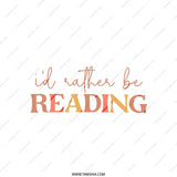 I'd Rather Be Reading Pillow, Book Lover Gift, Reading Room Decor, Cozy Home Pillow, Literary Throw Pillow, Bookish Home Decor - Tawshia