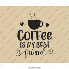Coffee Is My Best Friend Mouse Pad, Cute Coffee Lover Gift, Caffeine Addict Desk Decor, Funny Office Mousepad, Trendy Computer Accessory - Tawshia