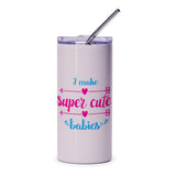 Super Cute Babies Tumbler, Funny Parent Gift, New Mom Tumbler, Pregnancy Gift, Mom To Be Cup, Cute Baby Shower Gift - Tawshia