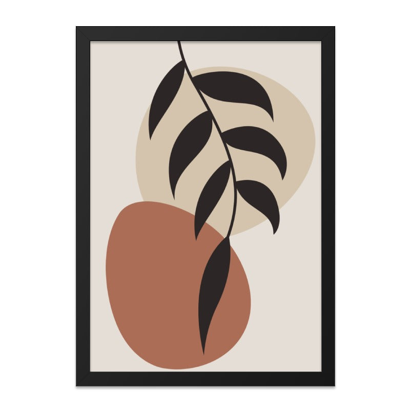 Minimalist Wall Art, Botanical Print, Abstract Art Print, Modern Home Decor, Leaf Wall Art, Geometric Art, Neutral Art Print - Tawshia