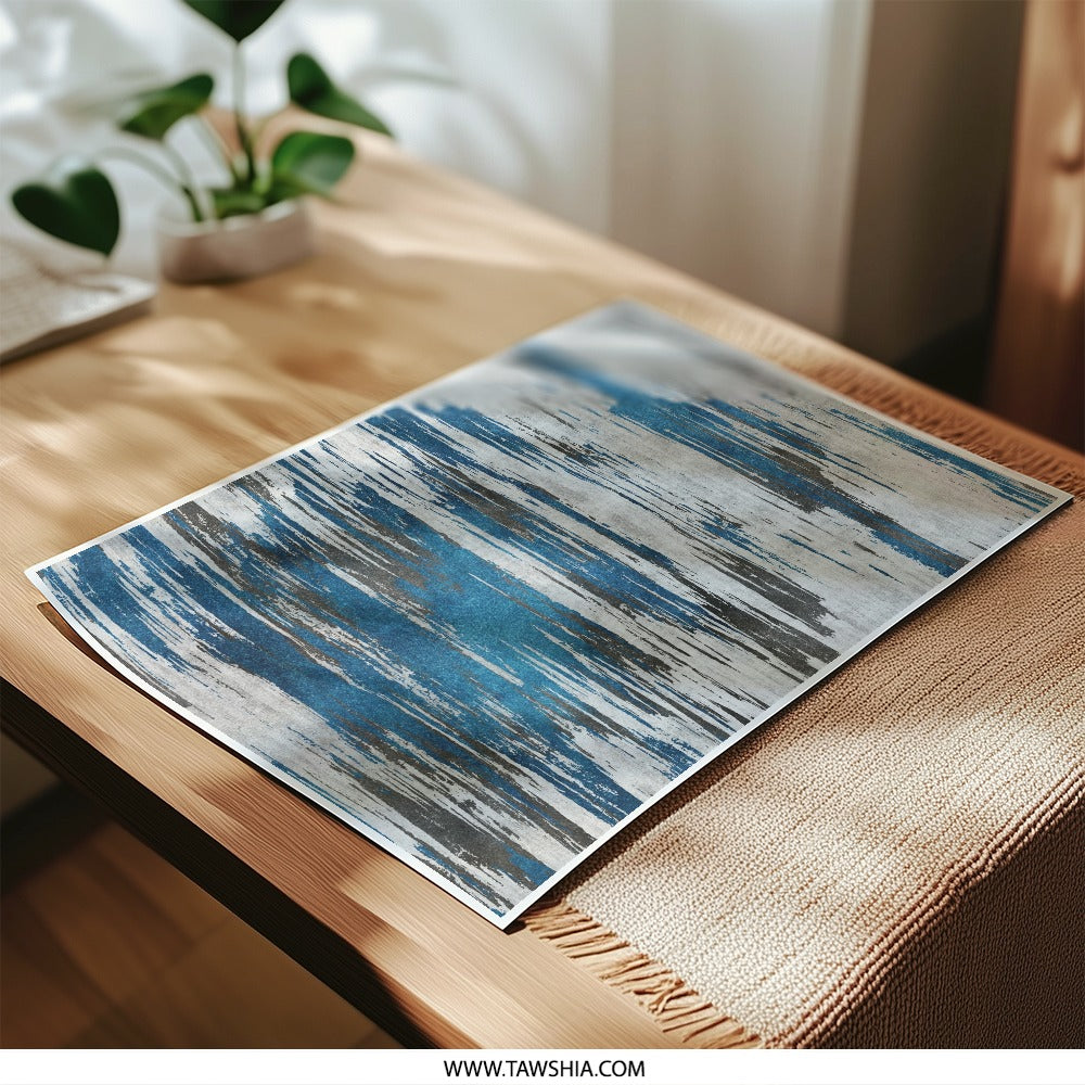 Abstract Art Photographic Print, Blue and Grey Wall Decor, Modern Home Art, Contemporary Art Print, Abstract Pattern Print - Tawshia