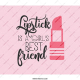 Lipstick Best Friend BackPack, Girly BackPack, Beauty Lover Gift, Cosmetic Bag, Fashionable Backpack, Trendy School Bag, Pink Backpack - Tawshia