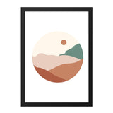 Minimalist Landscape Wall Art, Boho Mountain Print, Neutral Tone Art, Earthy Wall Decor, Abstract Mountain Wall Art - Tawshia